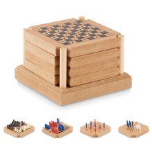 4 Posavasos Juegos de Mesa Madera