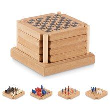 4 Posavasos Juegos de Mesa Marrón