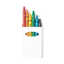 6 ceras en estuche de cartón de color Blanco