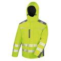 Abrigo softshell reflectante con capucha Fluorescent Yellow XXL