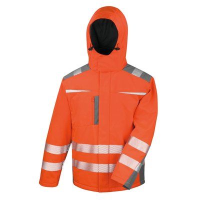 Abrigo softshell reflectante con capucha Fluorescent Orange 3XL