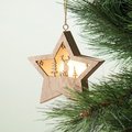 Adorno Navideño Estrella MDF Iluminada