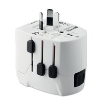 Adaptador cargador de viaje de 3 polos Blanco