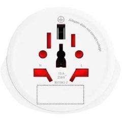 Adaptador enchufe universal de viaje para Europa | Frontal