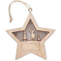 Adorno Navideño Estrella MDF Iluminada | Frontal