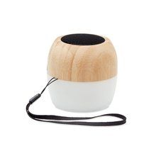 Altavoz 3W 2h con Bambú y Luz 4 ambientes Madera