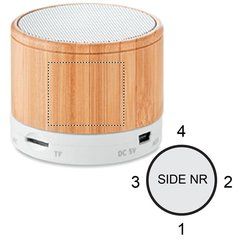 Altavoz LED Bambú Manos Libres 3W | Lado 4