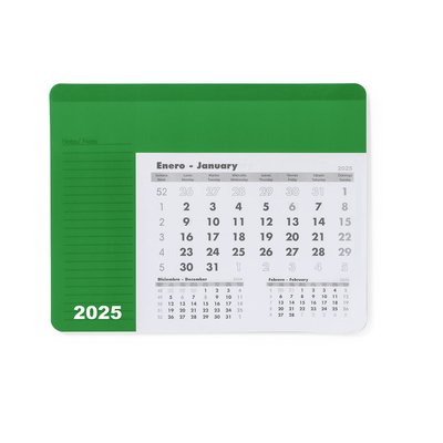 Alfombrilla Raton Personalizada Calendario Mensual 2025 Ver