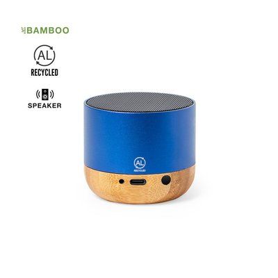 Altavoz eco con base de bambú