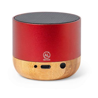 Altavoz eco con base de bambú