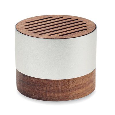 Altavoz inalámbrico de aluminio reciclado Madera