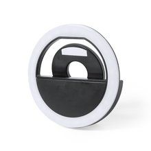 Anillo de Luz LED Recargable para Móvil Negro