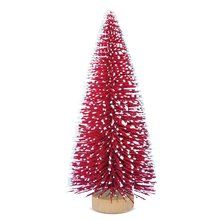 Árbol de Navidad con Glitter 15cm Rojo
