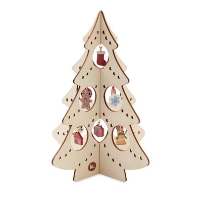 Árbol Navidad Madera DIY con Adornos