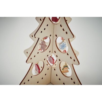 Árbol Navidad Madera DIY con Adornos