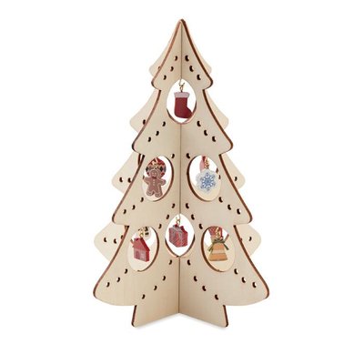 Árbol Navidad Madera DIY con Adornos