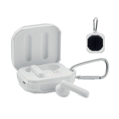 Auriculares TWS 4Hrs Carga Solar Blanco