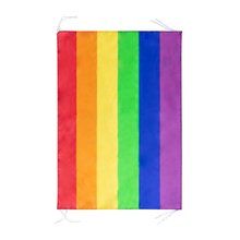 Bandera Orgullo con Cintas Sujeción Rainbow