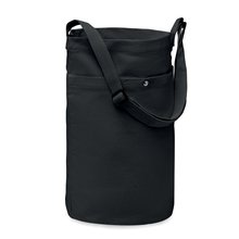 Bandolera Canvas 270g con Bolsillo Negro