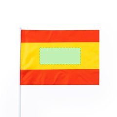 Banderín Poliéster España 29,5x20 cm | Centrado en la franja amarilla