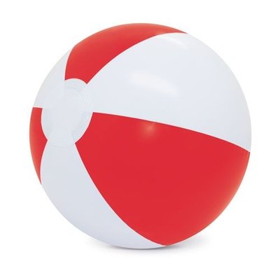 Balón de Playa Inflable 22cm Bicolor Rojo