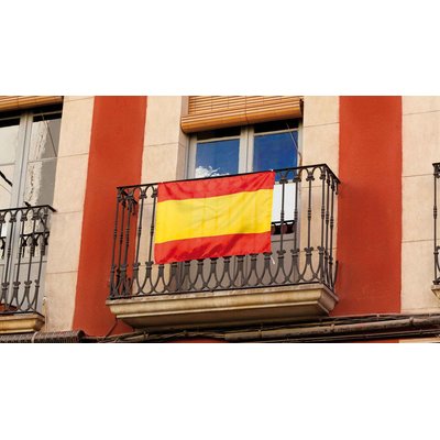 Bandera de España grande con cintas de ajuste