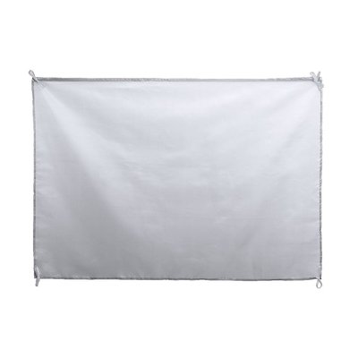 Bandera tamaño XL 100x70cm en suave poliéster publicitaria Blanco