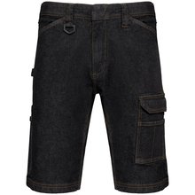 Bermuda denim multibolsillos hombre Negro 36 FR