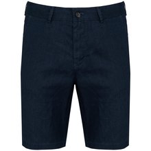 Bermuda de lino 100% para hombre Azul 38 FR