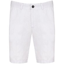 Bermuda de lino 100% para hombre Blanco 40 FR