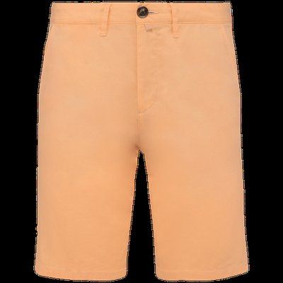 Bermuda chino algodón orgánico Pastel Apricot 40 FR