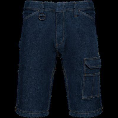 Bermuda denim multibolsillos hombre Blue Rinse 48 FR