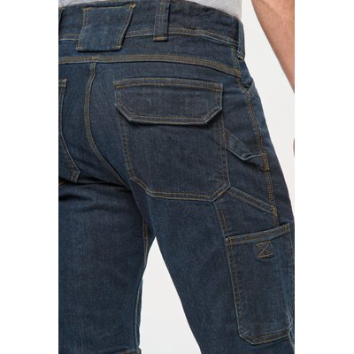 Bermuda denim multibolsillos hombre