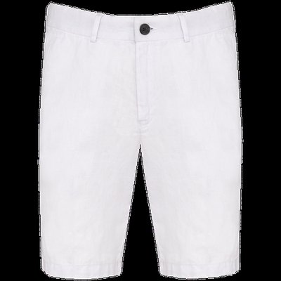 Bermuda de lino 100% para hombre White 40 FR