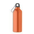 Bidón Aluminio 500ml con Mosquetón Naranja