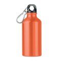 Bidón de aluminio con mosquetón (400ml) Naranja