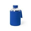 Bidón Cristal 600ml con Funda Soft Shell Azul