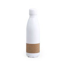 Bidón 750ml de Acero y Franja de Corcho Blanco