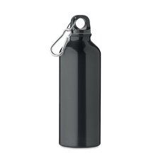 Bidón Aluminio 500ml con Mosquetón Negro