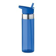 Bidón personalizado de tritán sin BPA y con pajita (700 ml) Azul