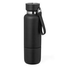 Bidón Térmico 550ml con Lanyard y Vaso Negro