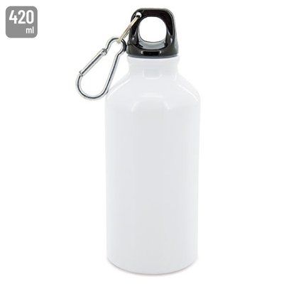 Bidón aluminio con mosquetón de 420ml BL