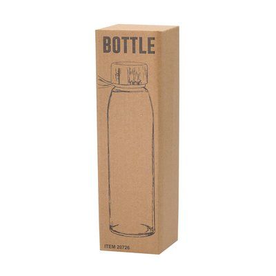 Bidón de cristal 500 ml con tapón de bambú