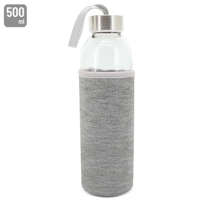 Bidón Cristal 500ml con Funda Neopreno