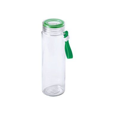 Bidón Cristal Transparente 420 ml con Asa Verde
