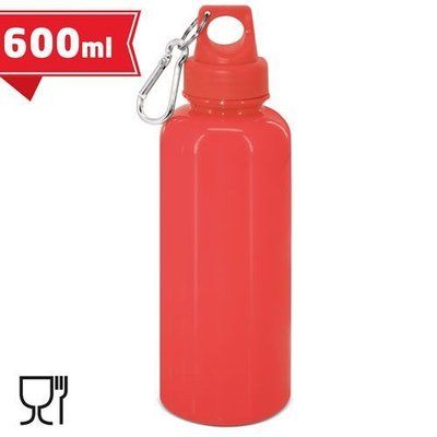 Bidón PS 600ml con Mosquetón Rojo