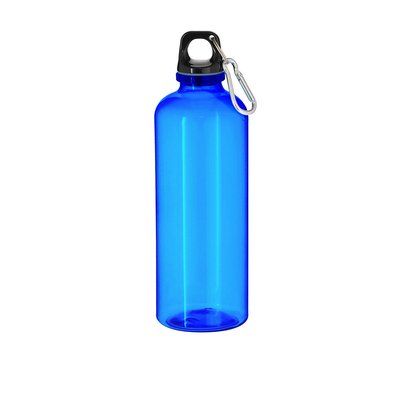 Bidón RPET 630ml translucido con mosquetón Azul