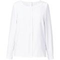 Blusa con Botón y cremallera dorada White 12 UK