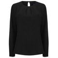 Blusa manga larga poliéster Black M