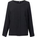 Blusa de seda Cuidado fácil Black 18 UK